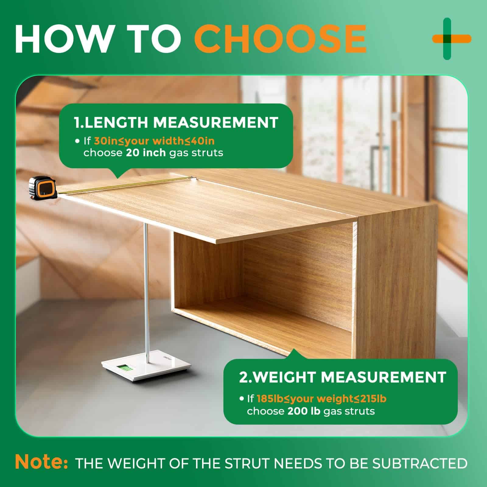 Amortiguador de resorte de gas HUOPO de 23 pulgadas 200 - Imagen 8