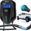 Cargador de EV Nivel 2 240V con Pantalla LED, Estación de