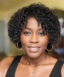 Pelucas Cortas Rizadas Velicoo para Mujeres Negras Peluca