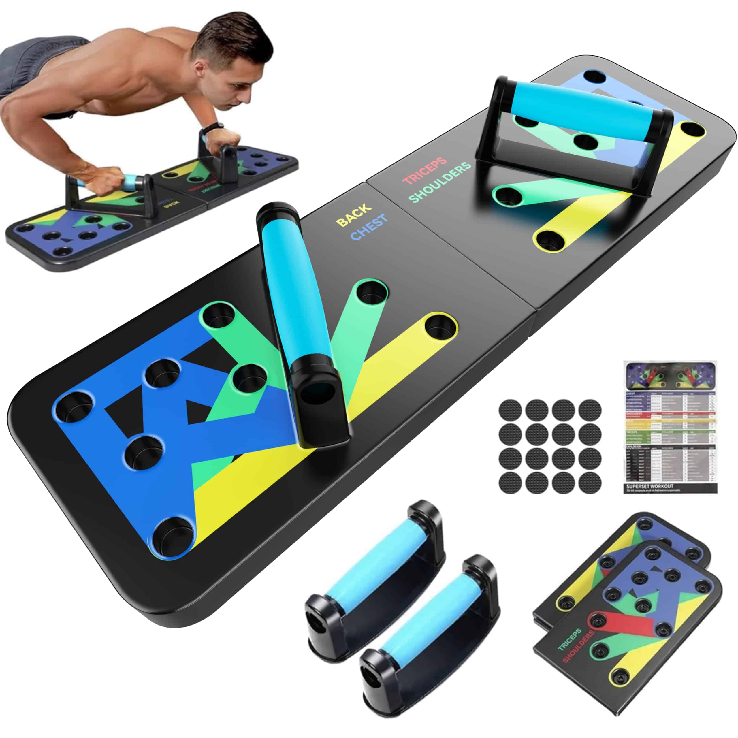 Berleng Push Up Board. Soportes de Flexiones 28 en 1 para