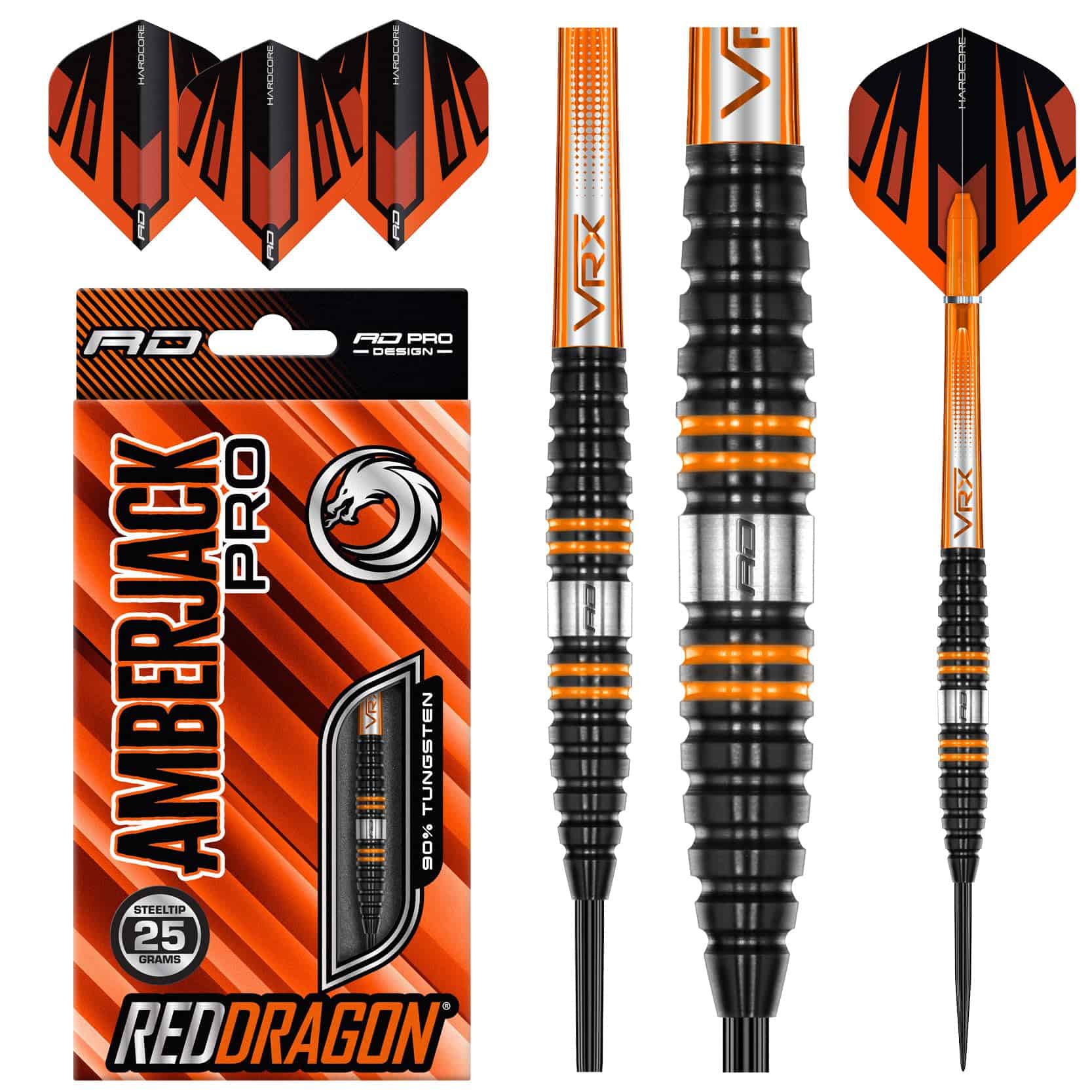 Set de Dardos RED DRAGON Amberjack Pro 2 de 25 gramos con