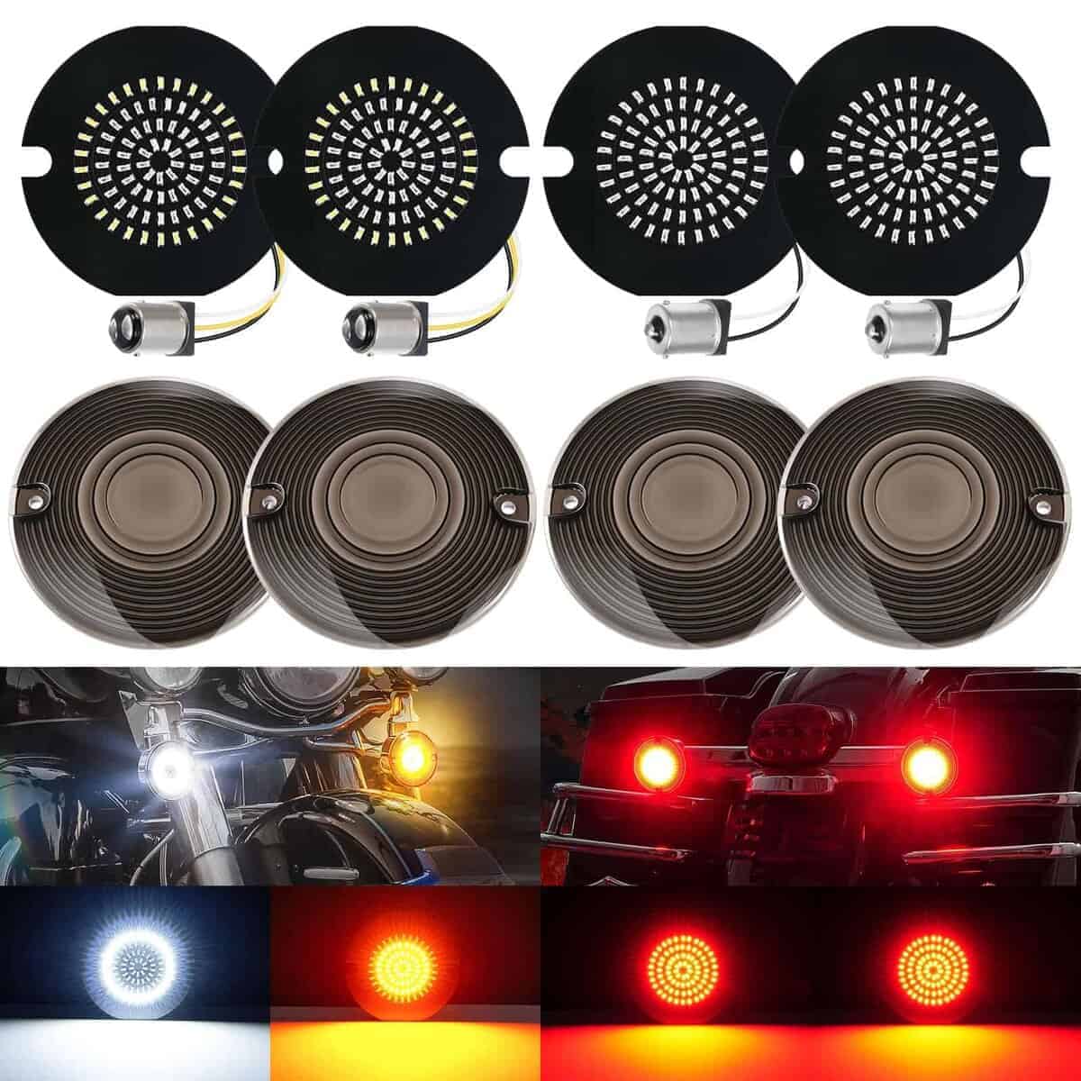 ANONEMOTO Luces LED de Señal de Giro 1157 1156 Brillantes 3