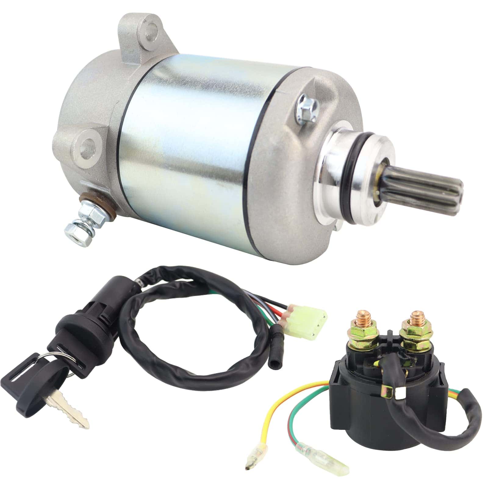 Motor de Arranque y Relé de Solenoide e Interruptor de