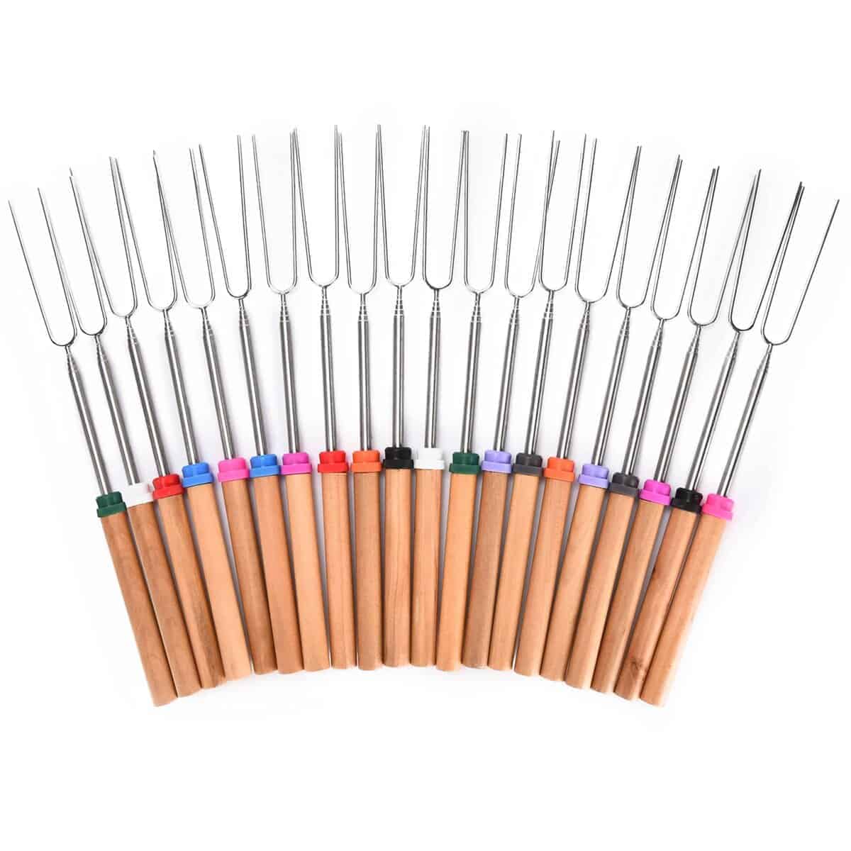 Zorestar Marshmallow Roasting Sticks - Juego de 20 Pinchos