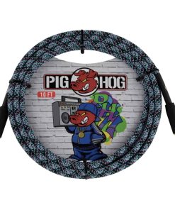 Cable de Instrumento Tejido Pig Hog 'Grafiti Azul', 10 Pies