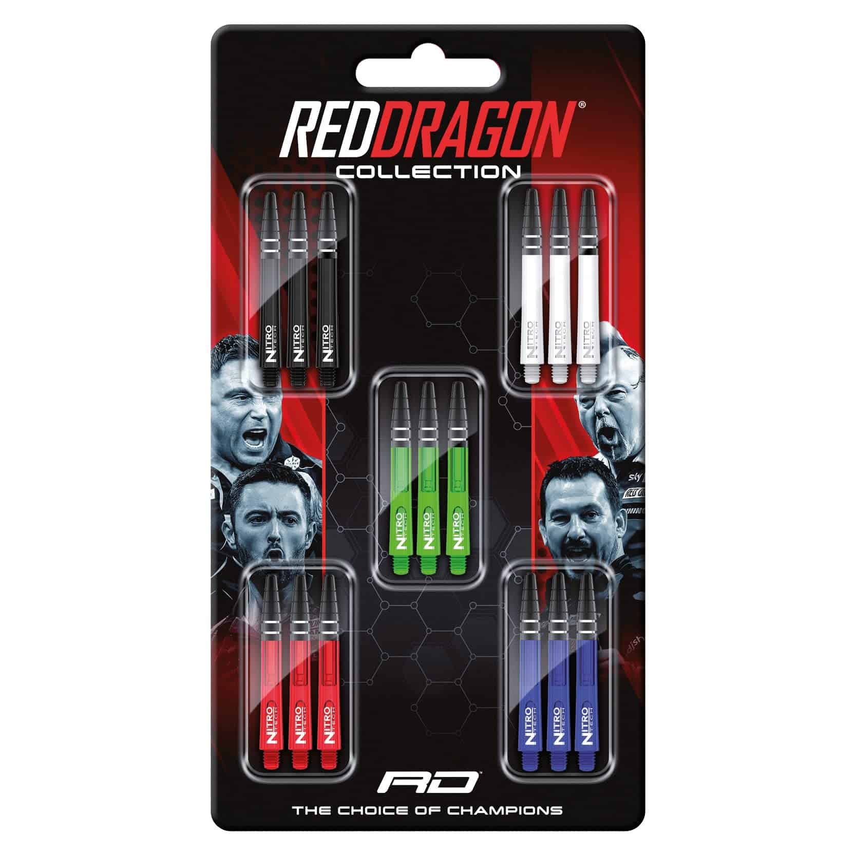 Colección de Ejes de Dardos Nitrotech RED DRAGON - 5
