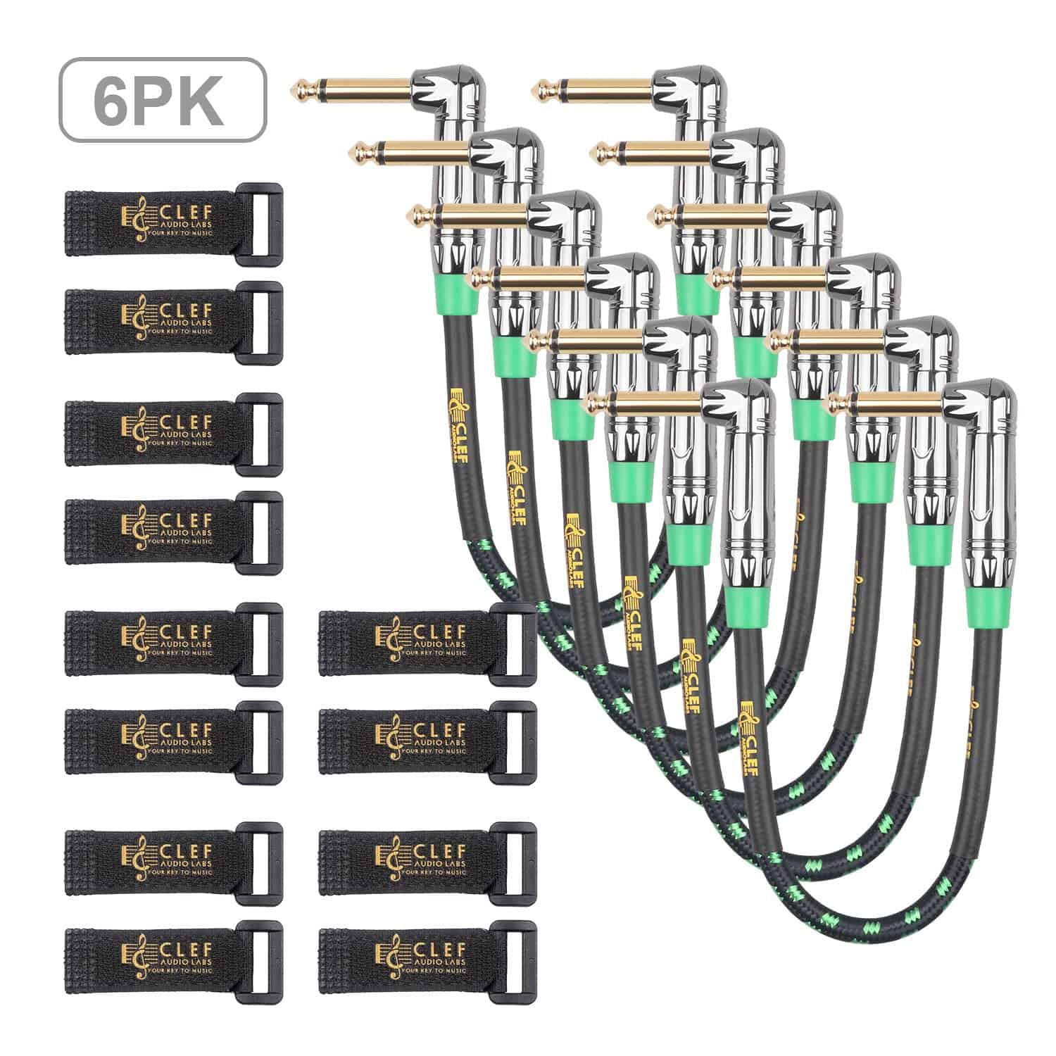 Cable para guitarra Clef Audio Labs, 6 pulgadas - Cable de