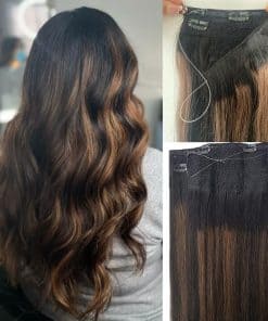 Extensiones de Cabello en Alambre degradado marrón,