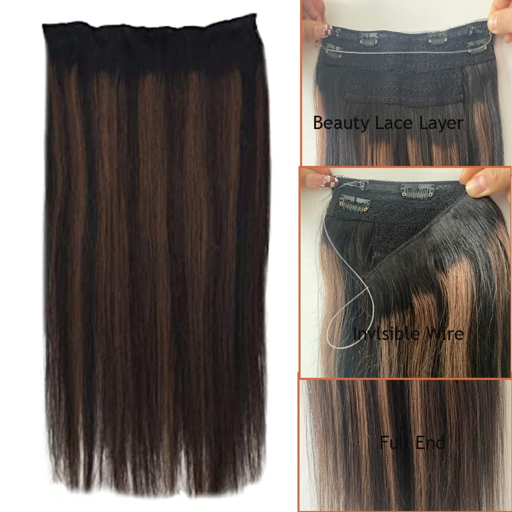 Extensiones de Cabello en Alambre degradado marrón, - Imagen 5