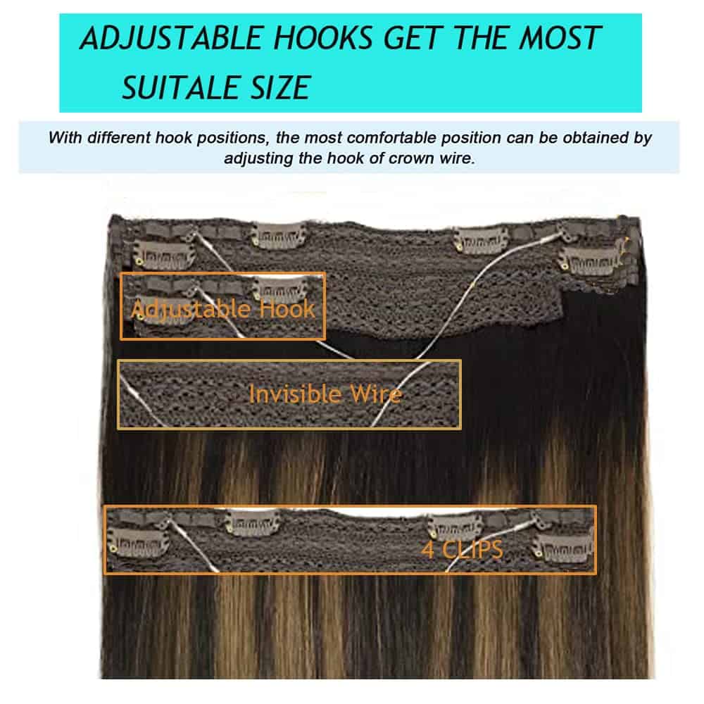 Extensiones de Cabello en Alambre degradado marrón, - Imagen 6