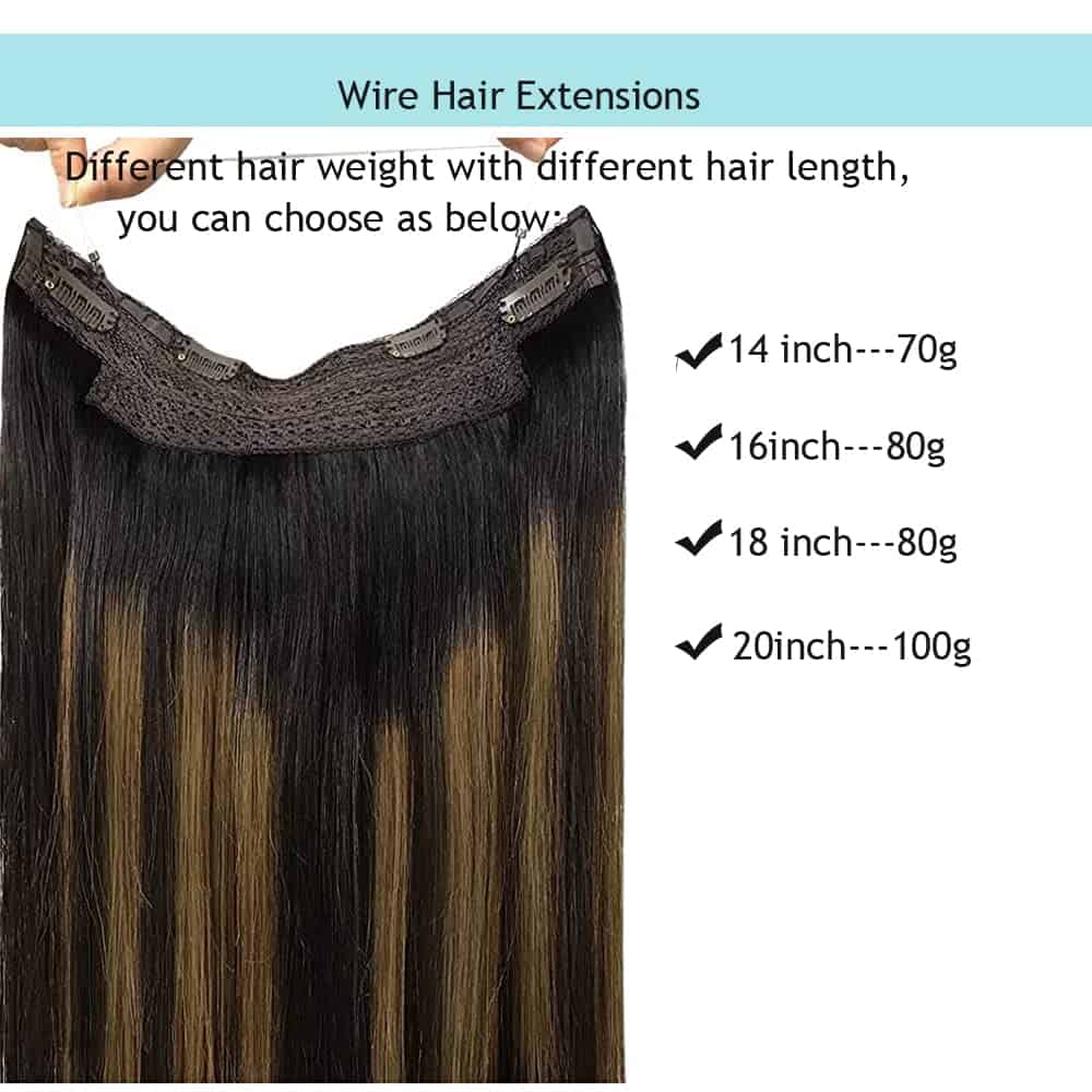 Extensiones de Cabello en Alambre degradado marrón, - Imagen 3