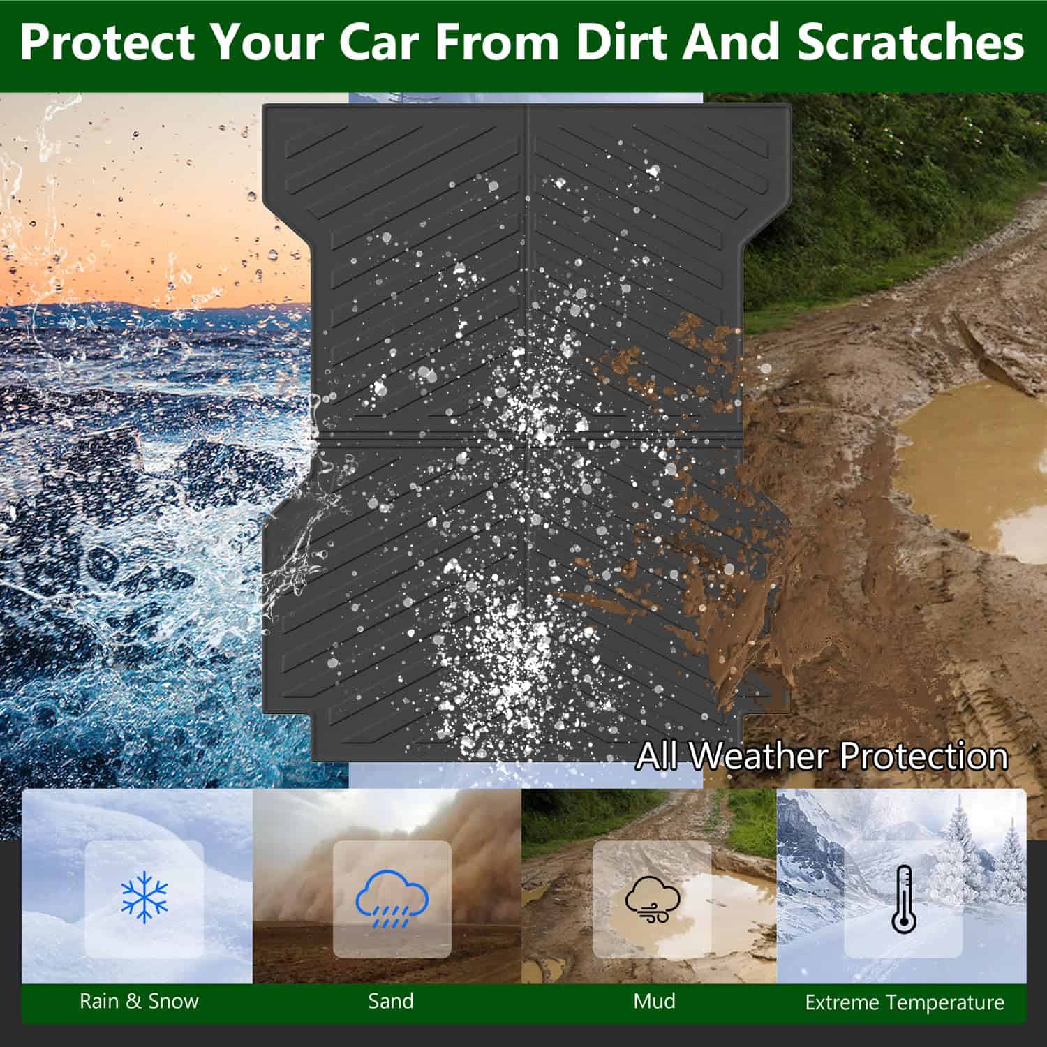 xipoqix 6FT Bed Mat Compatible con Toyota Tacoma 2005-2023 - Imagen 7