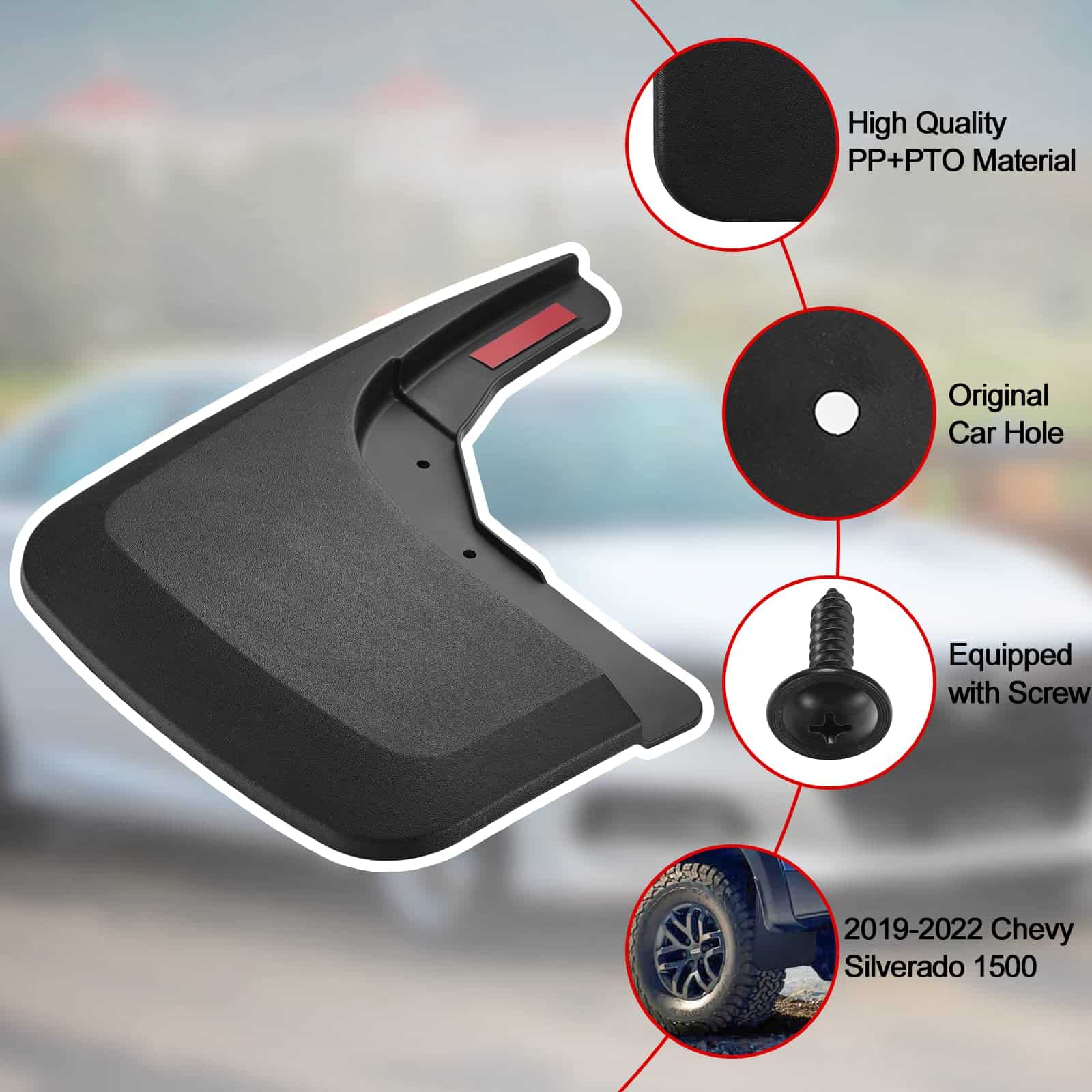 BDFHYK Juego de 4 guardabarros para salpicaduras delanteros - Imagen 6