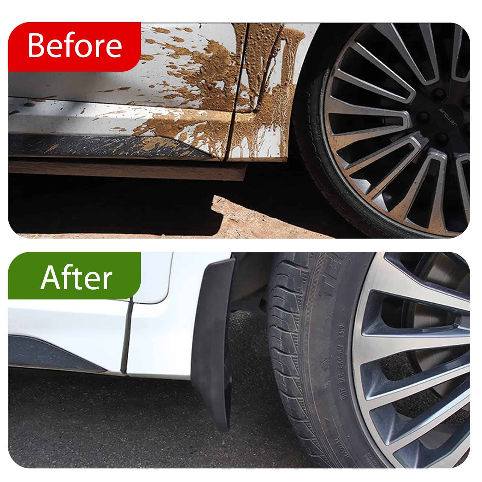 BDFHYK Juego de 4 guardabarros para salpicaduras delanteros - Imagen 4