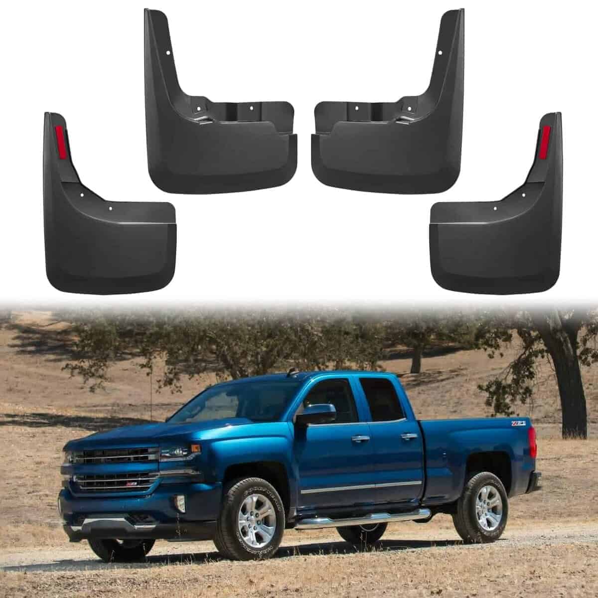 BDFHYK Juego de 4 guardabarros para salpicaduras delanteros