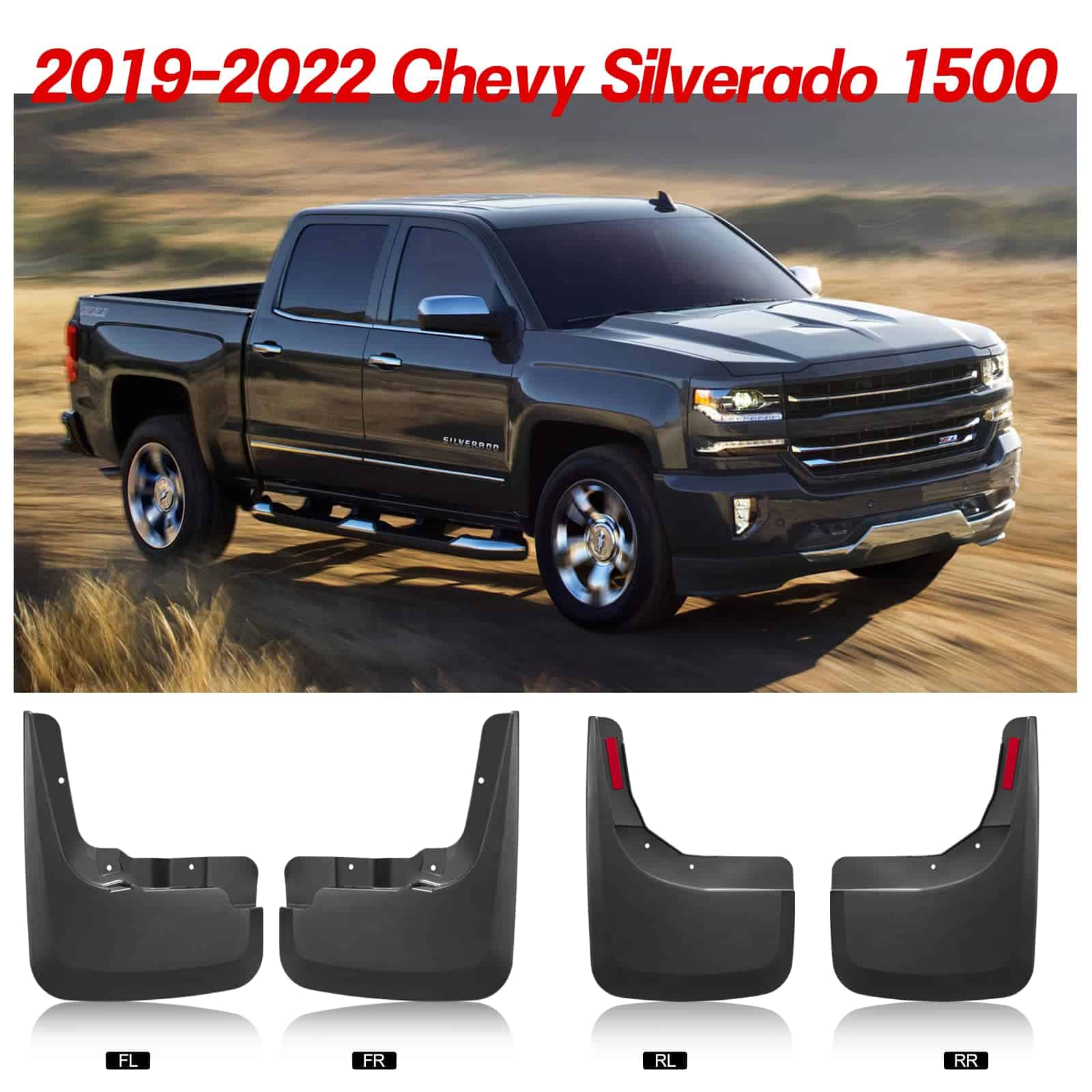 BDFHYK Juego de 4 guardabarros para salpicaduras delanteros - Imagen 7