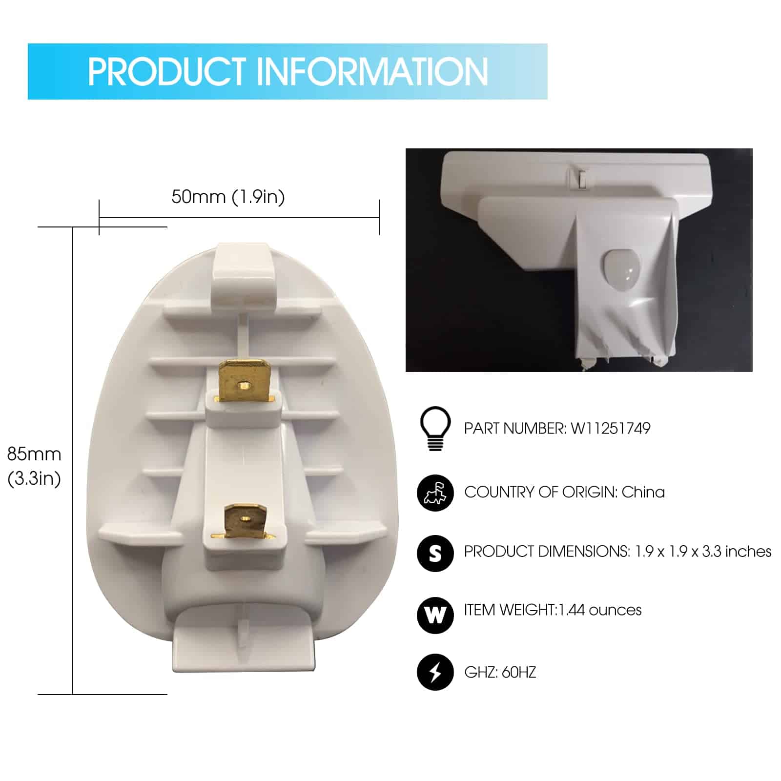 Luz LED Delixike W11251749 W11449273 W11468934 W11520324 - Imagen 3