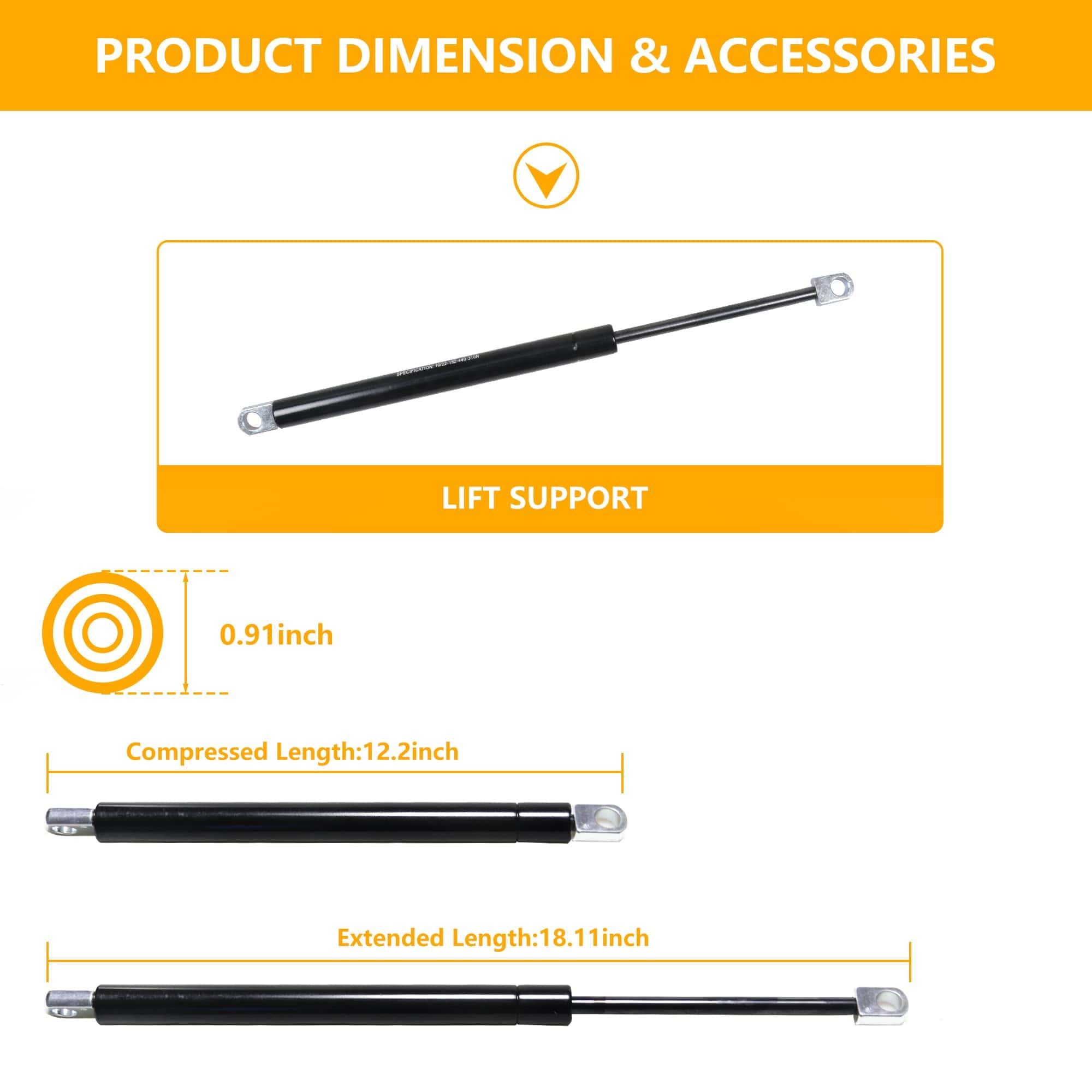RERPRO Amortiguador de Caja de Volteo Compatible con - Imagen 9