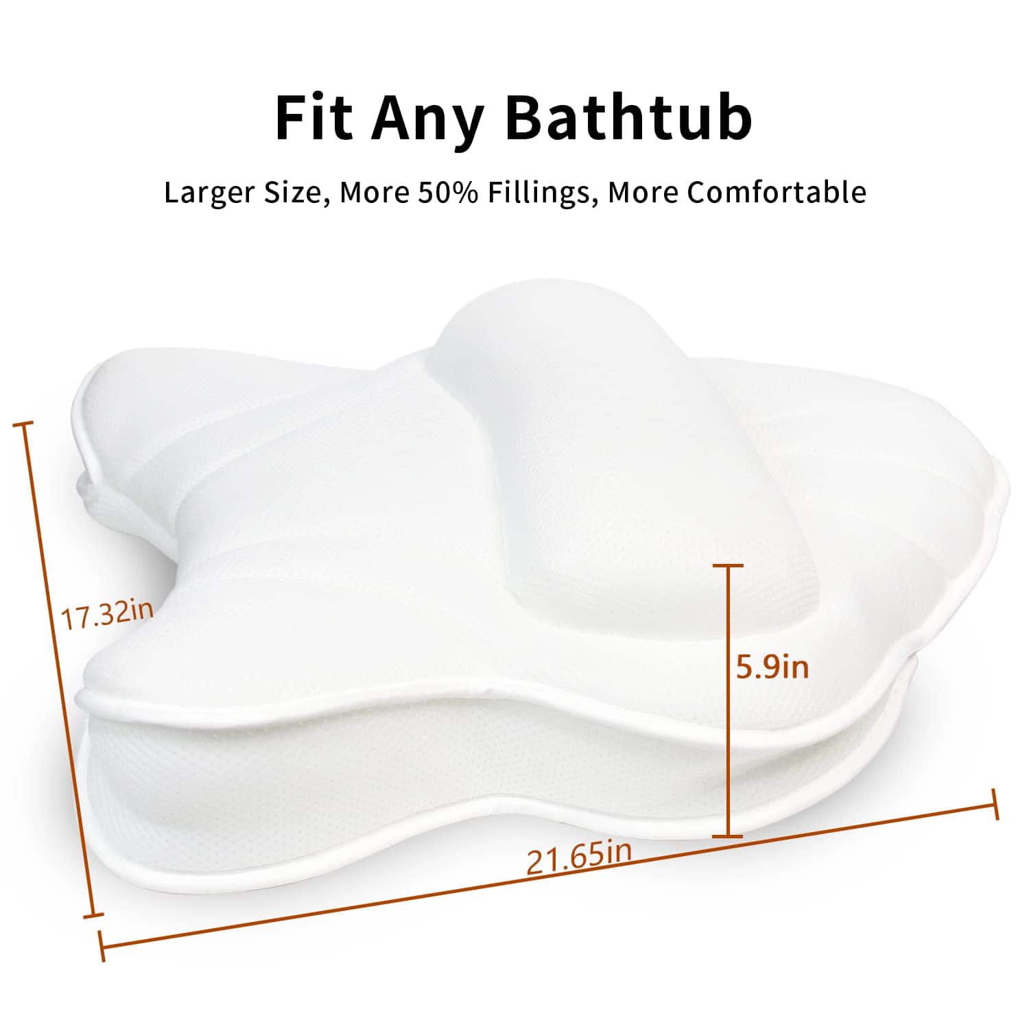 Almohada de Baño Poemland Extra Gruesa y Grande con Soporte - Imagen 4