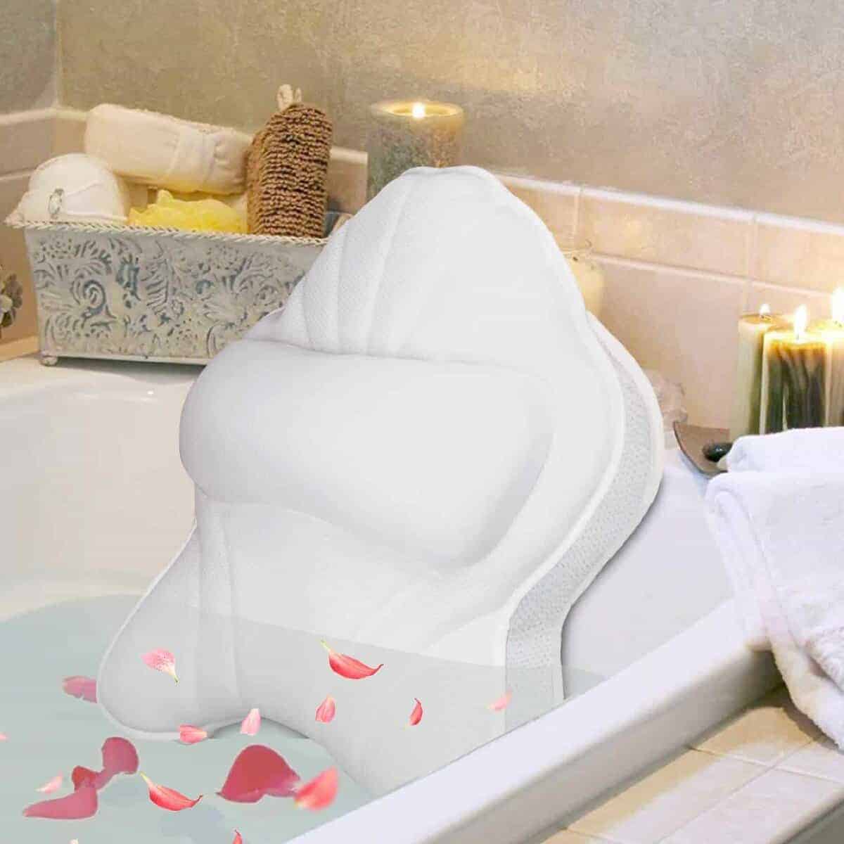 Almohada de Baño Poemland Extra Gruesa y Grande con Soporte