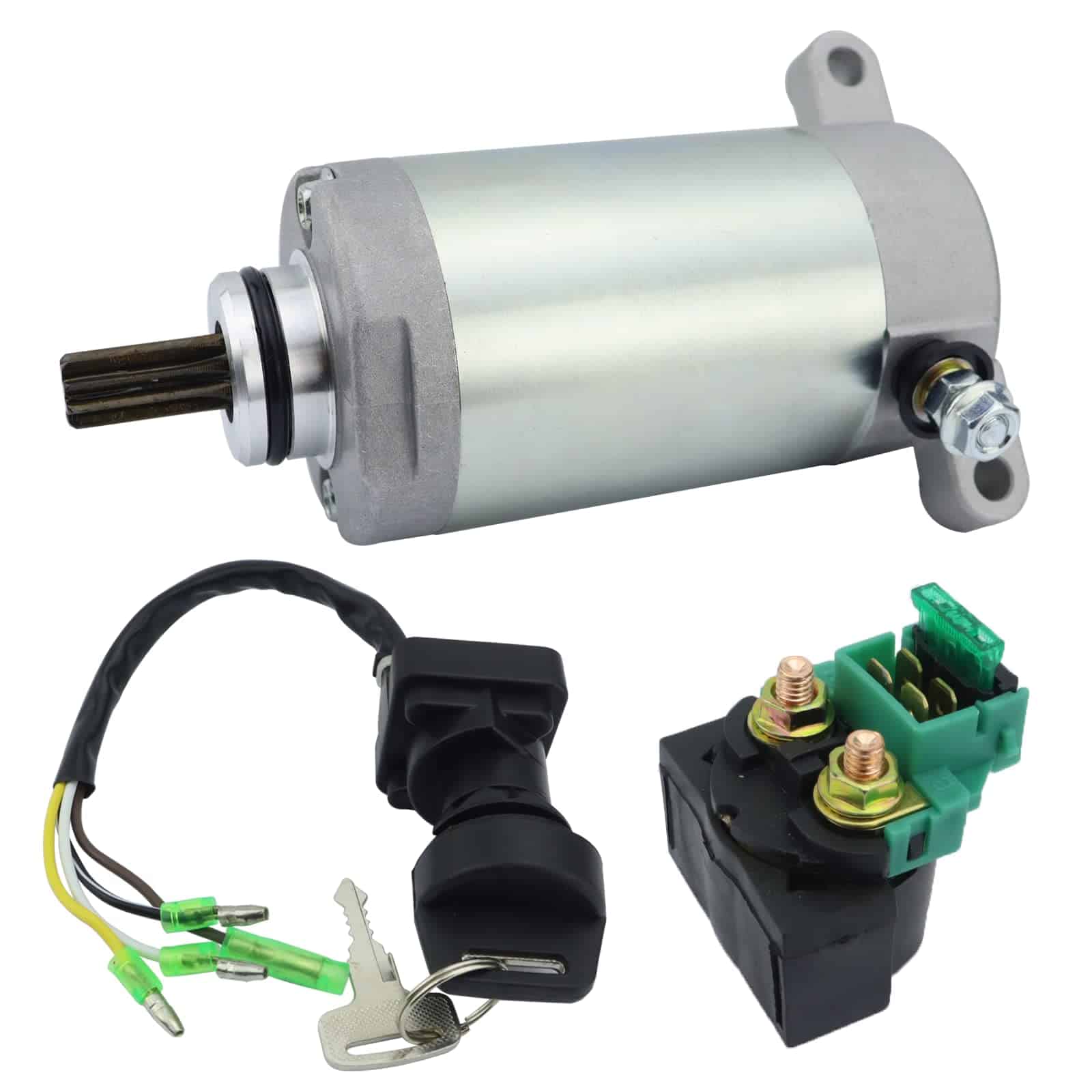 Motor de Arranque + Relevador de Solenoide + Interruptor de