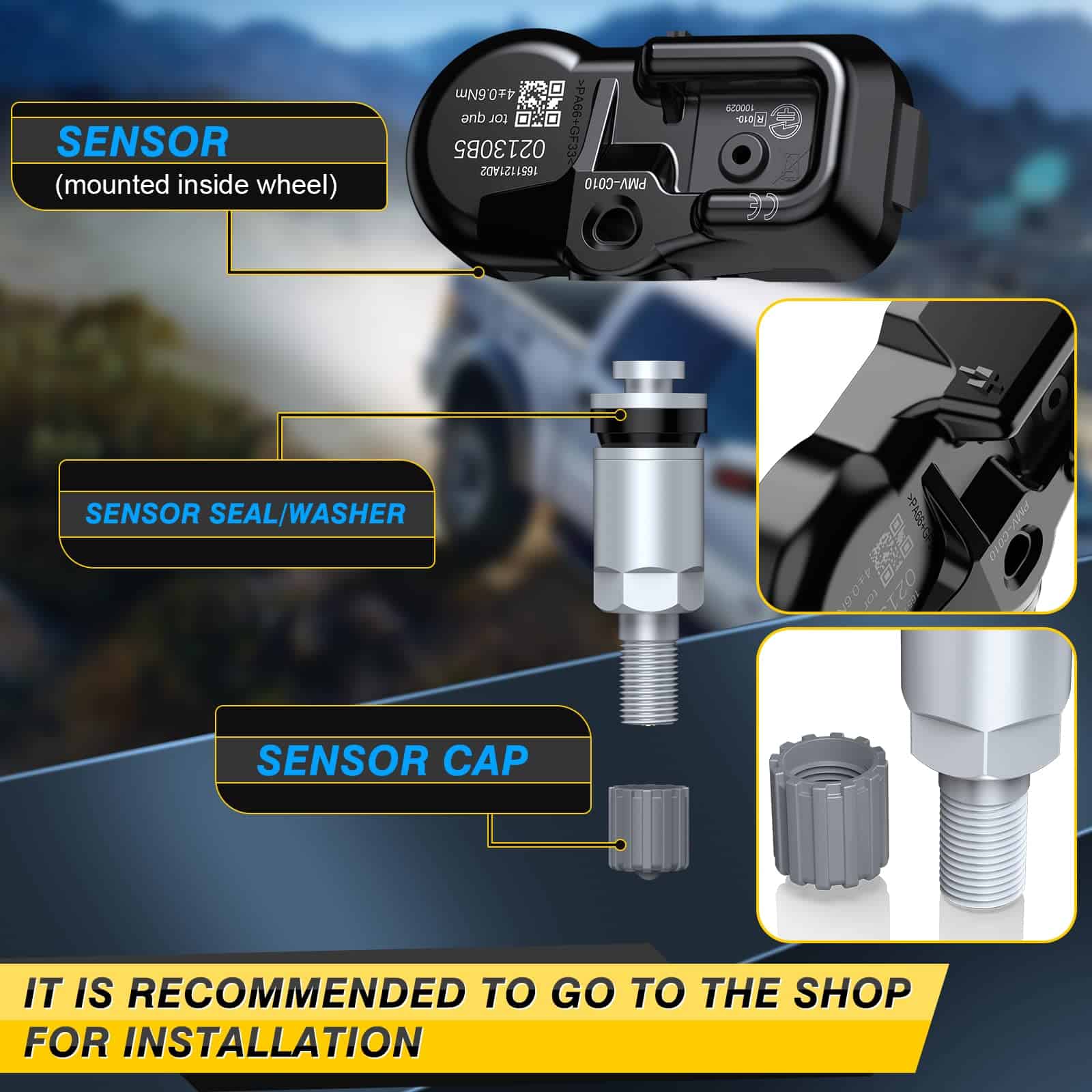 Sensor de presión de neumáticos TPMS adecuado para Toyota - Imagen 8