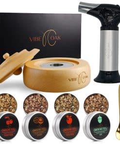 Kit de Fumador para Cócteles VibeOak con Antorcha 4 Sabores