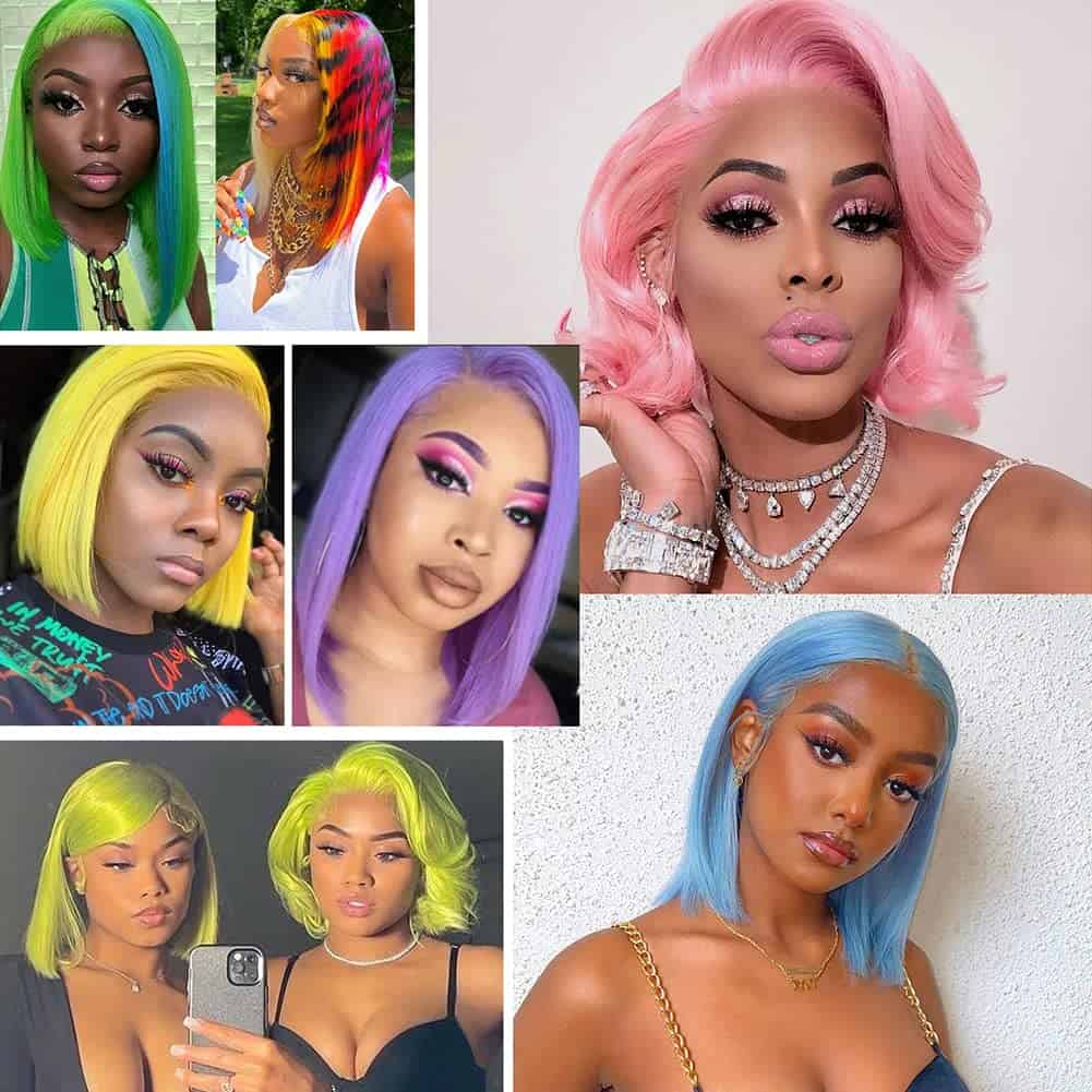 Pelucas Rubio 613 Bob Lace Front de Cabello Humano 13x4 HD - Imagen 9