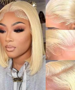 Pelucas Bob Rubias 613 de la Dama Real Cabello Humano 13x4