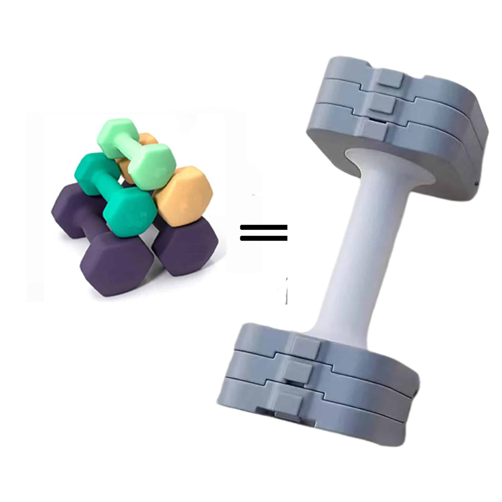 Set de 2 Pesas Ajustables Inteligentes para Mujeres (Gris) - Imagen 4