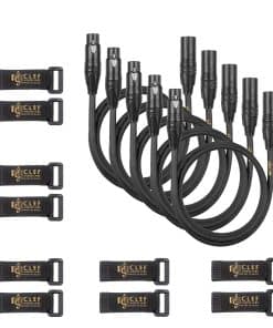 Cable XLR Clef Audio Labs, 3 Pies [Paquete de -Negro PVC