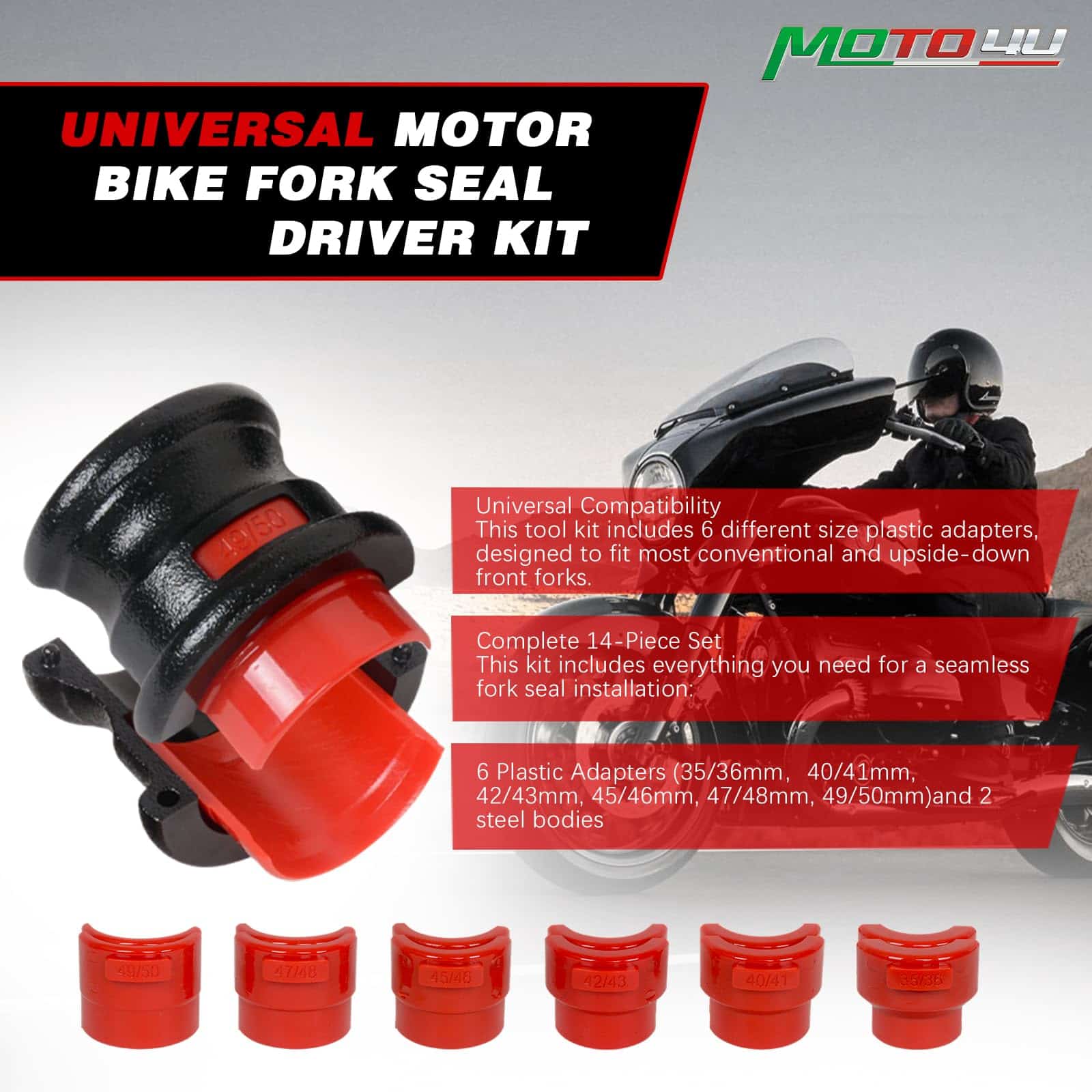 Juego de Herramientas Para Conducir Sellos de Horquilla de - Imagen 3