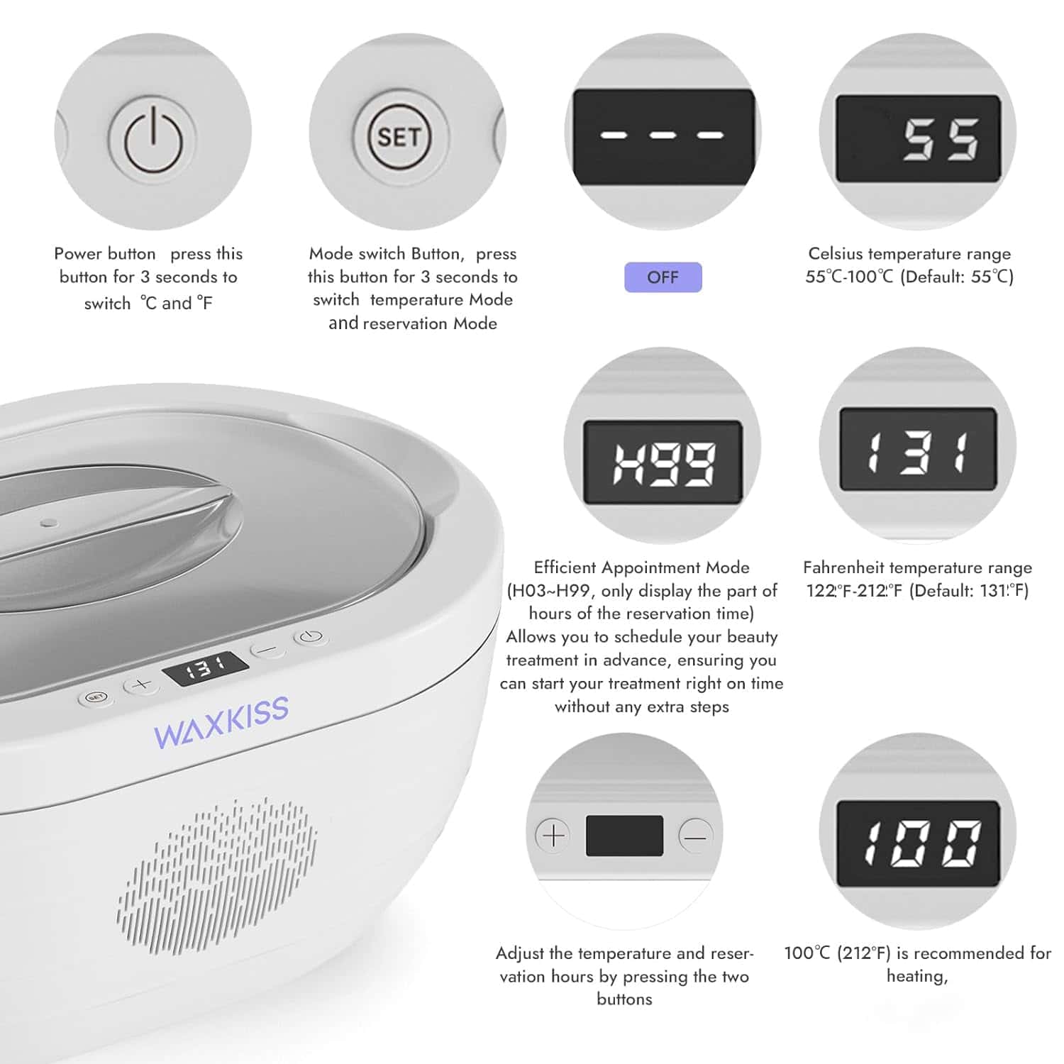 Máquina de Cera de Parafina para Manos y Pies con 3 - Imagen 3