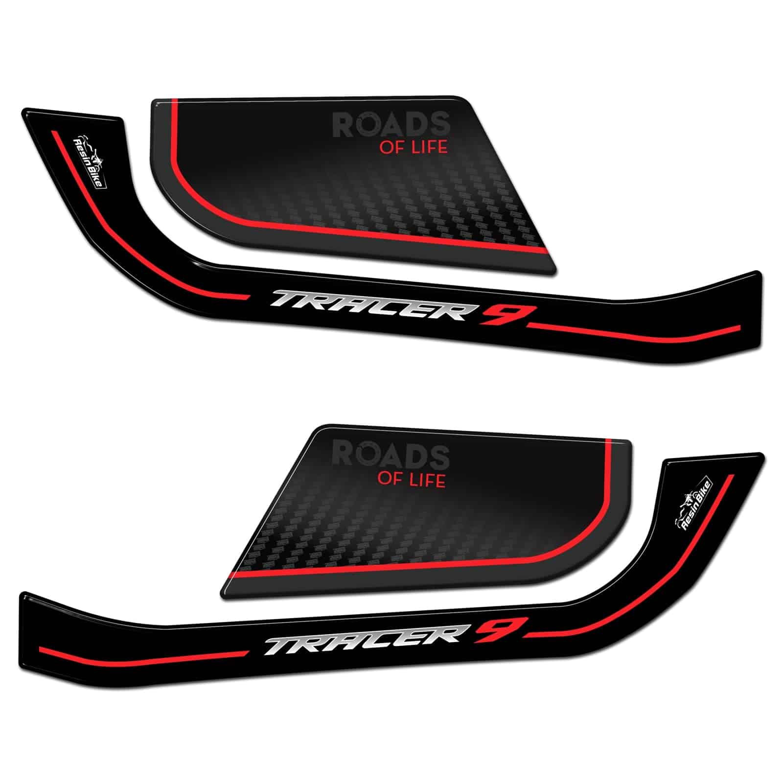 Calcomanías de Motocicleta 3D de Resina -Negro