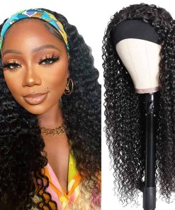 Peluca de Diadema Ondas Profundas Pelo Humano 40 cm Rizado