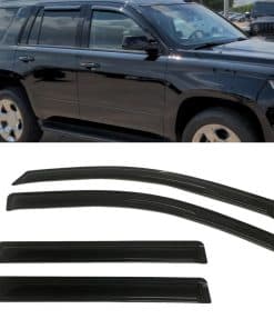 Deflector de ventana de lluvia y sol con viseras tintadas