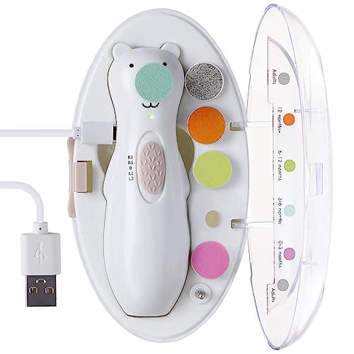 Cortauñas Eléctrico Haakaa para Bebés con Luz LED -