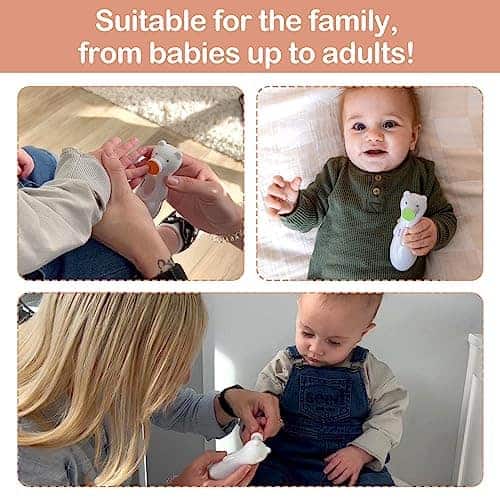 Cortauñas Eléctrico Haakaa para Bebés con Luz LED - - Imagen 5