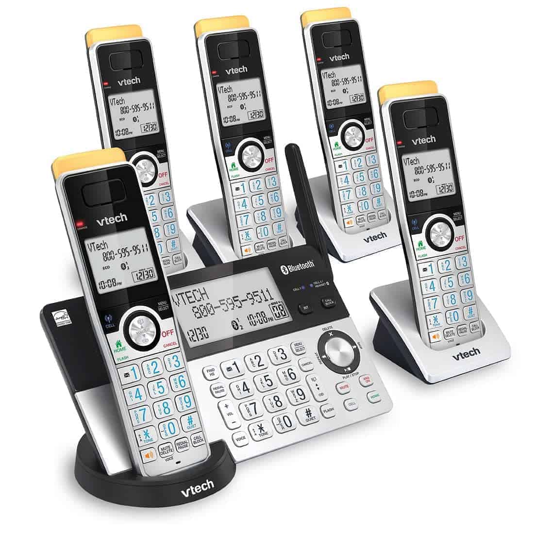 Teléfono inalámbrico VTech Super Long Range de 5 Handsets