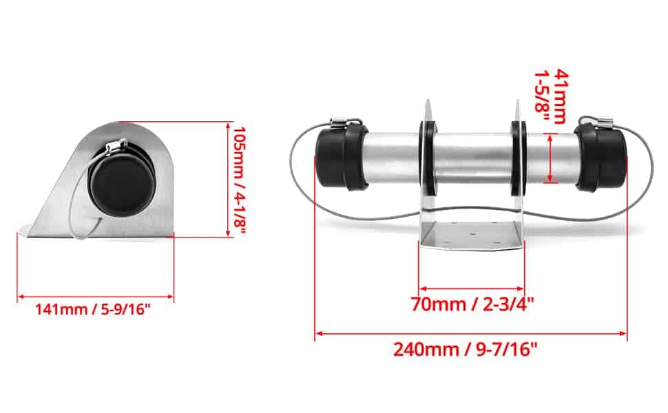 QWORK Caja Portadocumentos de Aluminio para Remolque, - Imagen 10