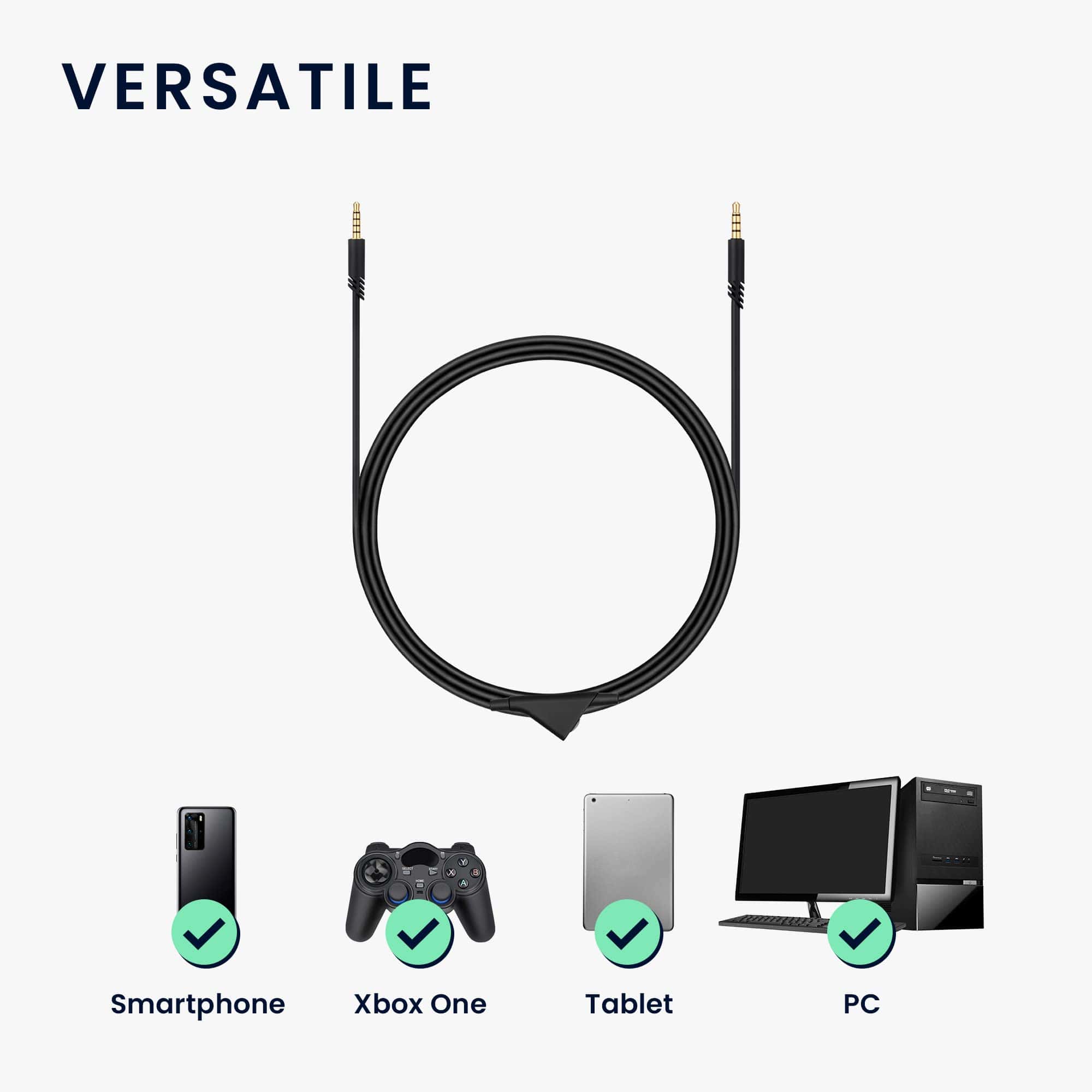 Cable de audífonos kwmobile Compatible con Logitech Astro - Imagen 6