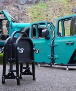 Carrito de puerta plegable de aluminio negro EZ4x4 para 4