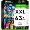 Cartuchos de tinta HP 63XL. Compatible con OfficeJet 3830
