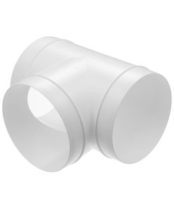 Conector en T de 3 Vias de Plástico Blanco de 6" Pulgadas -