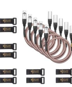 Cable XLR Clef Audio Labs, 3 Pies [Paquete de -Gris / Trenza