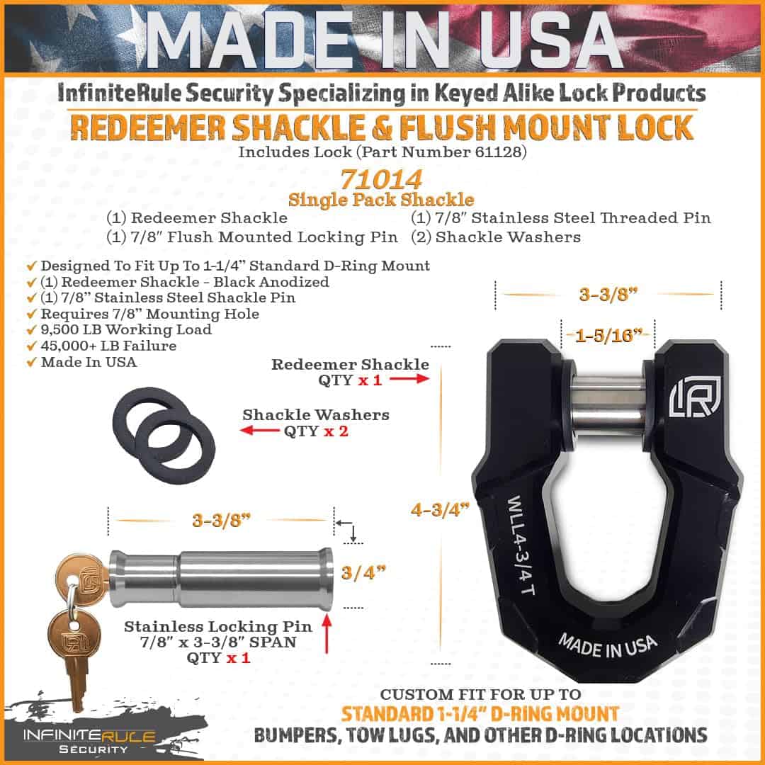 71014 | Paquete Individual, Grillete D-Ring Redeemer, - Imagen 4