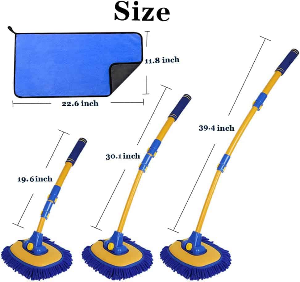 BMLEI Cepillo de Lavado de Autos con Mango Largo, Juego de - Imagen 4