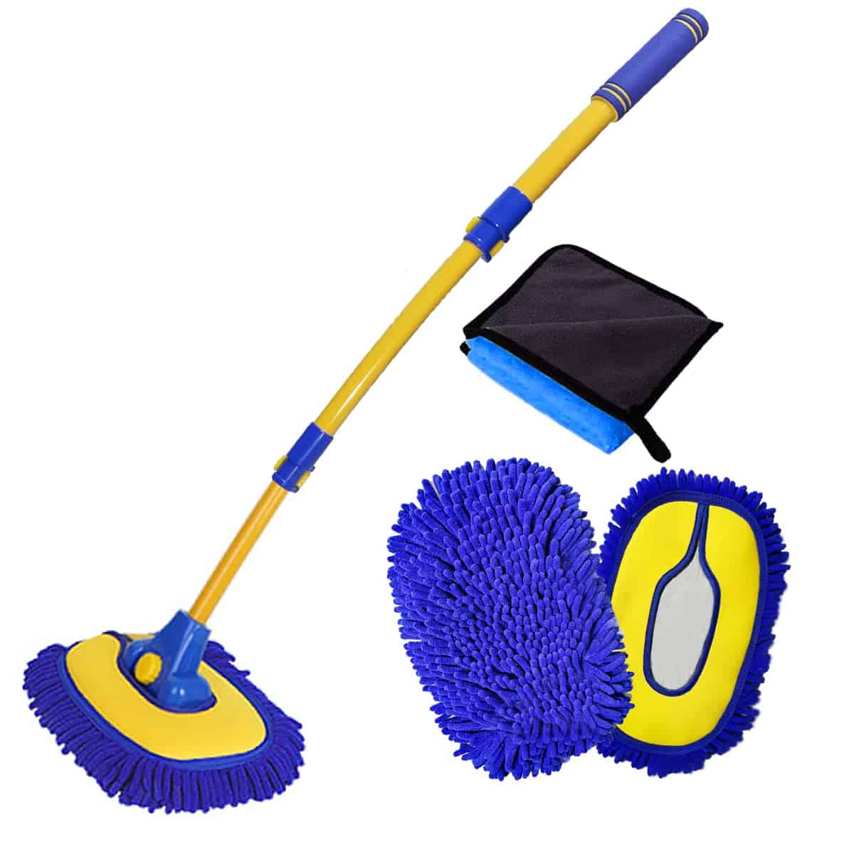 BMLEI Cepillo de Lavado de Autos con Mango Largo, Juego de