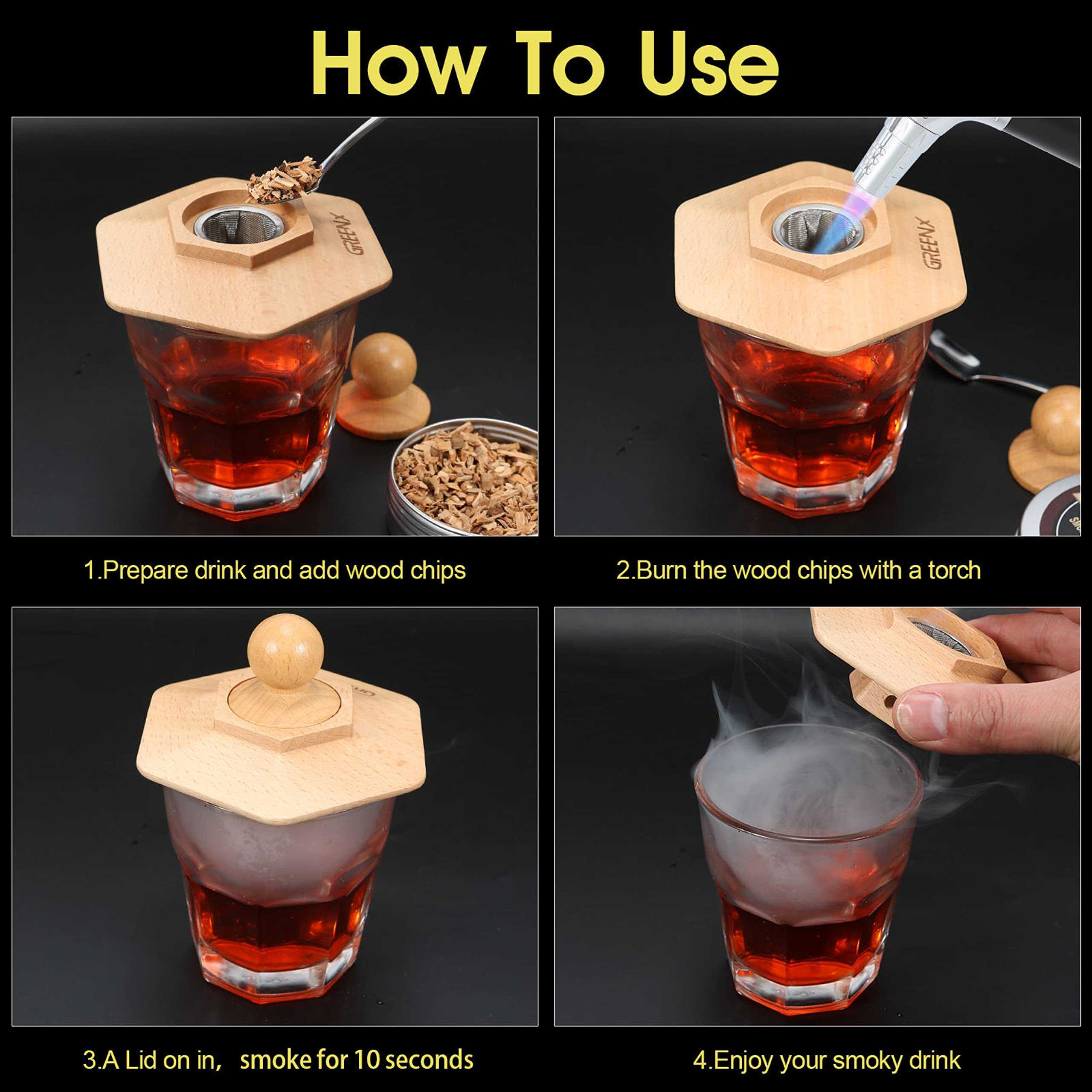 Kit de Ahumador para Cócteles Greenx con Antorcha y - Imagen 4