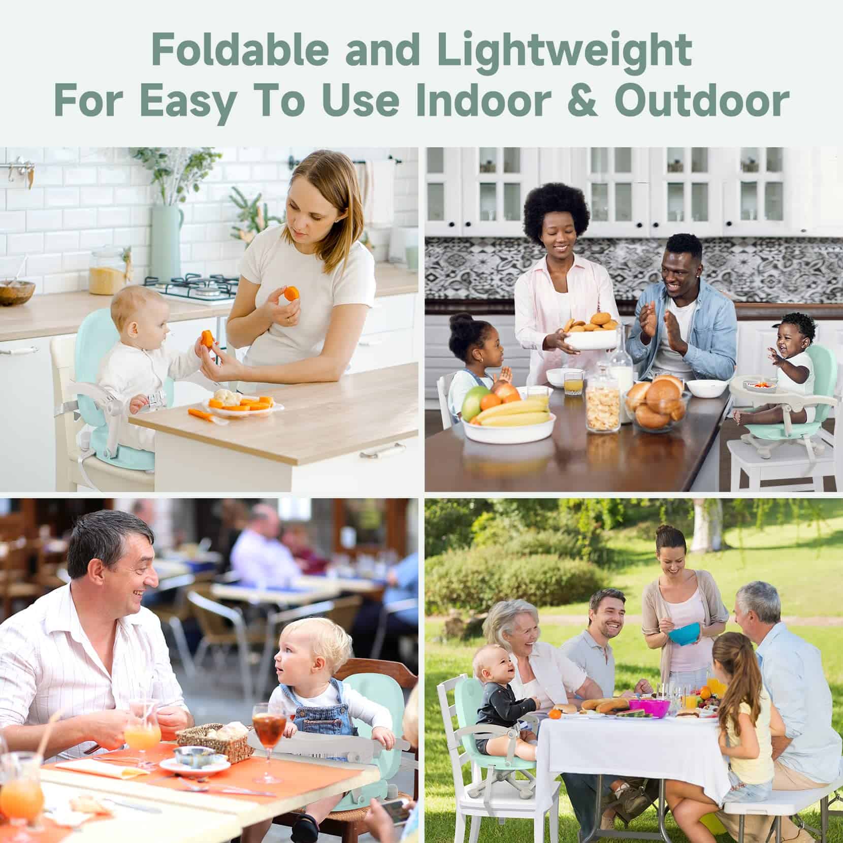 Asiento elevador para silla alta para bebé YOLEO para mesa - Imagen 9